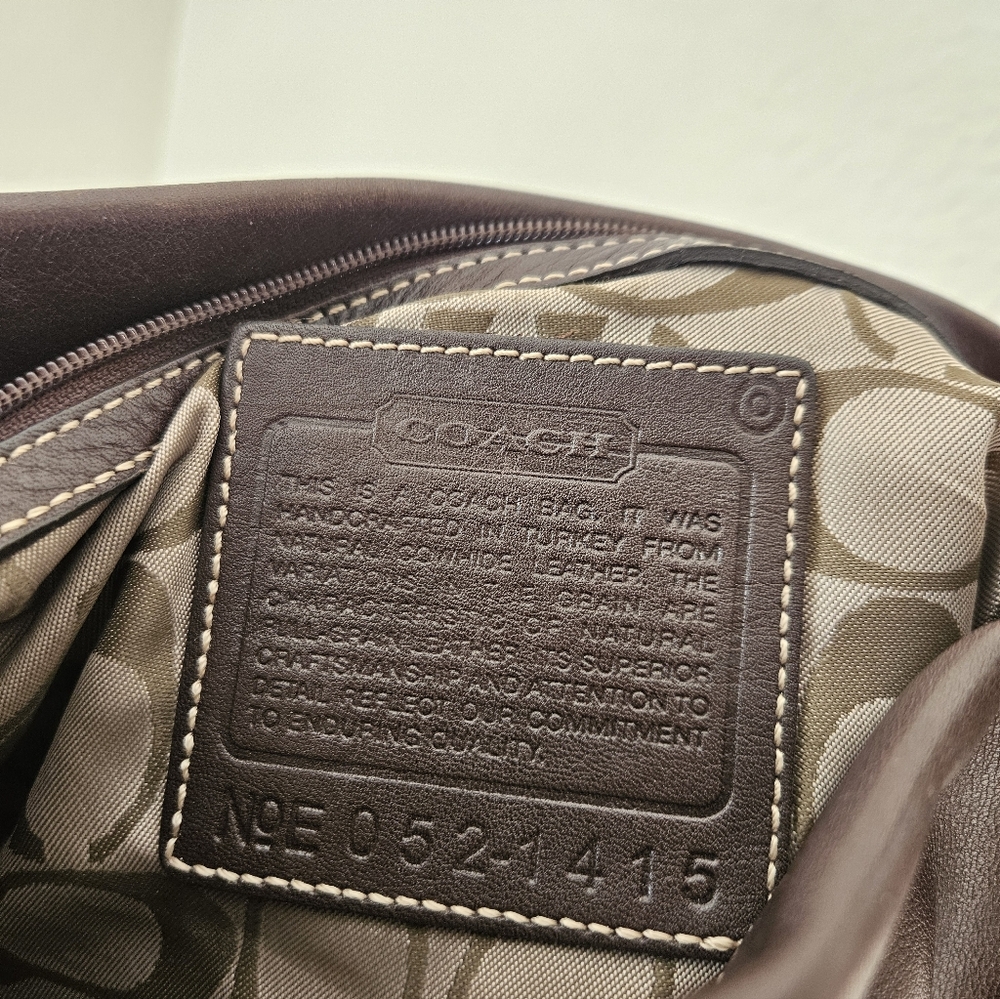 Coach dark brown leather crosdbody bag - Picture 7 of 7